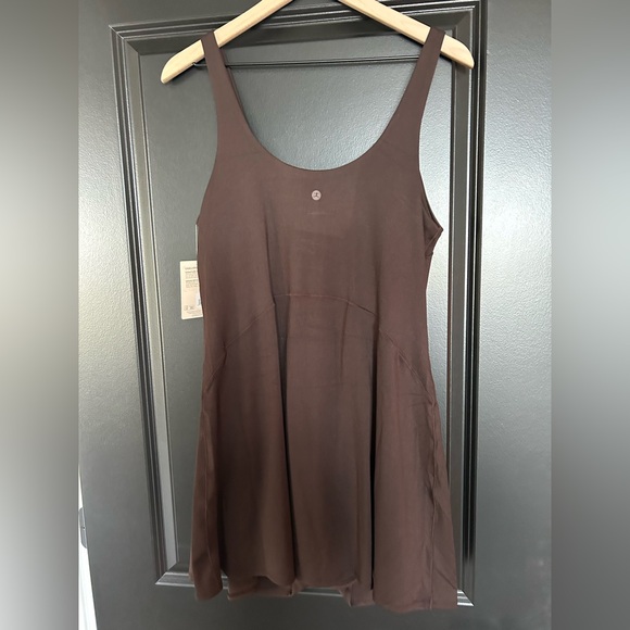 Danskin challenger athletic Dress w/ bra and shorts chocolate brown size L NWT - Picture 2 of 6